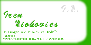 iren miokovics business card